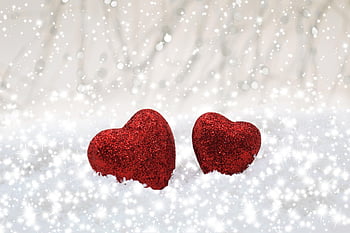 hearts, snow, love, affection, romantic, wedding, in Love, christmas, valentine, stars, background