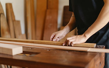 artisan, woodwork, workshop, craftsman, measuring wood, skill, precision, close-up, table, experienced, craftsmanship