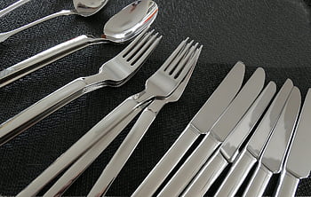 nůž, Vidlička, lžíce, příbory, restaurace, jídlo