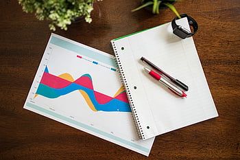 notebook, pero, stůl, pracovního prostoru, graf, chytré hodinky, pohled shora, kancelářský stůl, Nástroje pro psaní, Obchodní nástroje, Studijní oblast