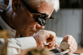 man fixing clock, watchmaker, precision tools, workshop setting, repairing clock, clock repair, watchmaker tools, clockmaker, horology, watch repair, clock maintenance