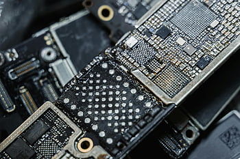 クローズアップショット、 チップ、 詳細なマクロ、 電子マイクロチップ、 コンポーネント、 回路基板、 技術、 ハードウェア、 エレクトロニクス、 半導体、 マイクロエレクトロニクス