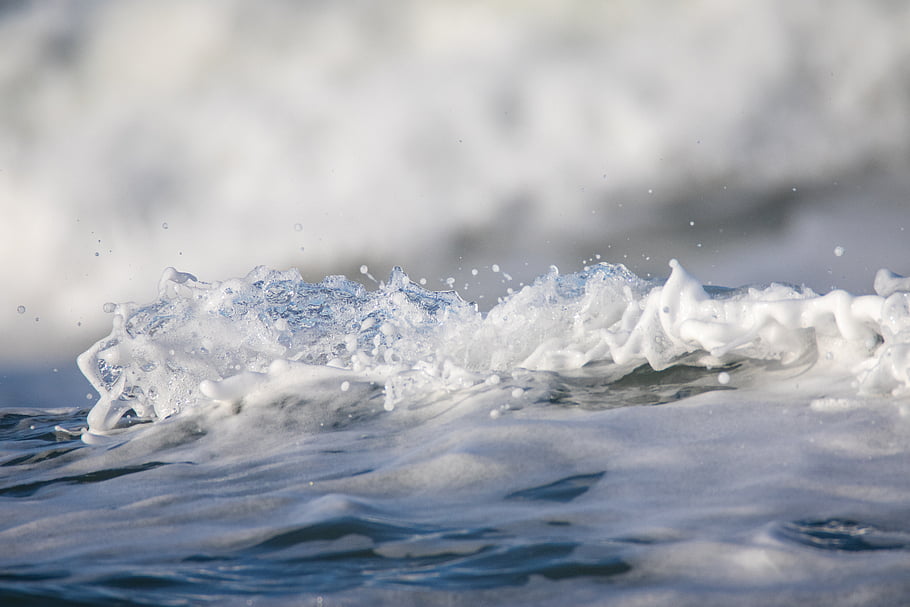 oceán, vlna, zblízka, slunečního světla, voda, splash, mokré, Příroda, venku, plavat, letní