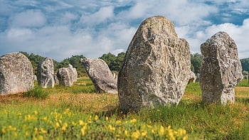 menhir, kameny, carnac, brittany, cestovat, průzkum, venku, stojící kameny, krajina, Příroda, Francie