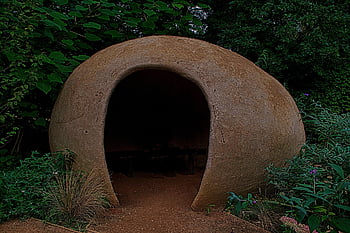 garden, plantation, hut, outdoors, nature
