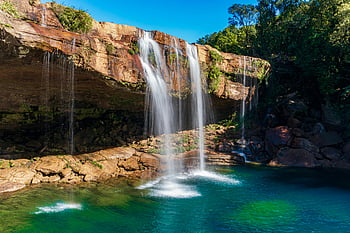 Krang Shuri Waterfalls, Meghalaya, India, lush greenery, clear blue water, most beautiful falls, Krang Suri Rd, Umlārem, natural beauty, scenic view, waterfall photography
