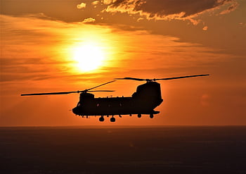 boeing Ch-47 Chinook, sunset, helicopter, sky, aviation, aircraft, fort Hood, texas, s, ch-47, deployment