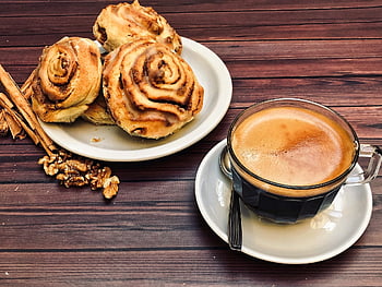skořice roll, káva, cukroví, kofein, dezert, cukr, skořice, rol, pečivo, dort, snídaně