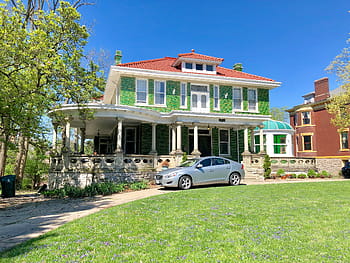 Roth House, Rose Hill Avenue, North Avondale, Cincinnati, Ohio, Queen Anne, Arts and Crafts, Renaissance Revival, green glazed brick, red tile roof, conservatory
