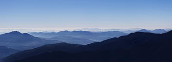 hory, panoráma, siluety, mlha, pohoří, hornatý, horské krajiny, krajina, Příroda, horizont, Nepál