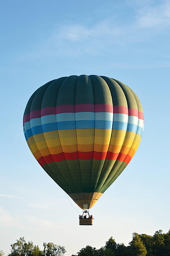 balón, nebe, horkovzdušný balón, zajatý balón, jízda, vícebarevný, jízda horkovzdušným balónem, vznášet se, modrá obloha, stoupající, zábava