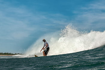 surfing, natur, surferen, hav, bølge, sprøyte, Vest-Java, indonesia