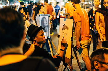 pittore, artista, pennello, dipingere, arte, pittura, colore, disegnare, creatività, creativo, acquerello