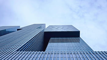 nízký úhel pohledu, kancelářská budova, rotterdam, moderní mrakodrap, Futuristická skleněná architektura, nebe, městskou architekturu, moderní design, panoráma města, skleněná fasáda, výšková budova