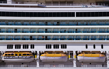 cruise ship, lifeboats, passenger cabins, modern cruise ship, close-up view, rubber boats, ship exterior, cruise ship details, cruise ship lifeboats, cruise ship cabins, cruise ship safety