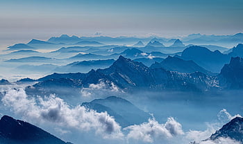 dağlar, kar, sis, zirve, kayaçlar, doğa, panorama, peyzaj