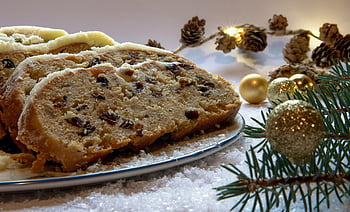 Natale stollen, pane alla frutta, pane, Pane di Natale, Christstollen, appena sfornato, fatti in casa, prodotti da forno, al forno, dolci natalizi, pasticcini