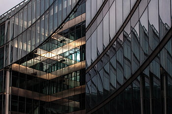 costruzione, facciata, costruzione di vetro, struttura, finestra di vetro, architettura, bicchiere, riflessi, buio, architettura moderna, architettura contemporanea