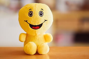 plyš, smajlík, emoji, tvář, šťastný, emotikonu, žlutá, emoce, roztomilý, výraz