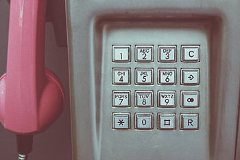 vinobraní telefonní budky, klávesnice, Růžový přijímač, retro technologie, veřejný telefon, analogový, alfanumerické, stiskněte tlačítko, nostalgie, městský, telekomunikace
