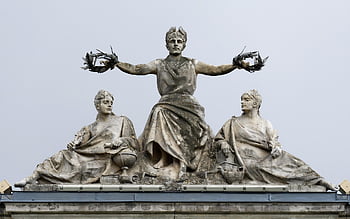 sculpture, stone, historical, article, artistic, mystical, religion, characters, crowns, building, front