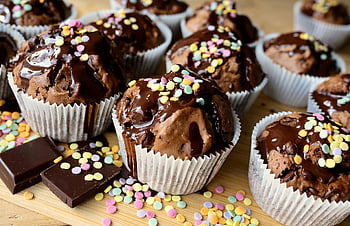 muffins, cakes, cupcakes, dessert, cute, sugar, chocolate, calories