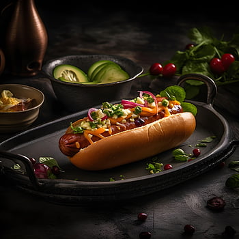 food, dish, breakfast, lunch, dinner, tea, hot Dog, frankfurter, sausage, snack, muffin