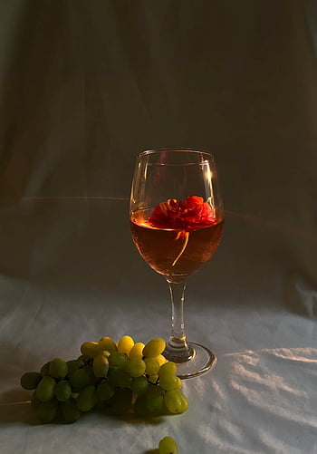 Weinglas, reife Trauben, Textil-, Stillleben, rote Rose, Warmes Licht, empfindliche Zusammensetzung, Trauben, Blumengesteck, Textilhintergrund