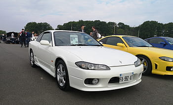 Nissan, Silvia, S15, Spec R, 2.0, 250 hp, Montlhery, white car, sports car, coupe, people
