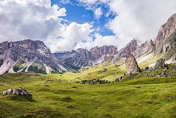 mountains, summit, meadow, dolomites, landscape, hiking, nature, park, alpine