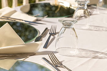tavolo, ristorante, natura, piatto, bar, forchetta, coltello, tovagliolo, giardino, ornamento, arredamento
