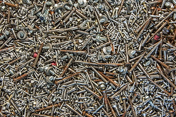 screws, scrap Metal, rusted Screws, close Up