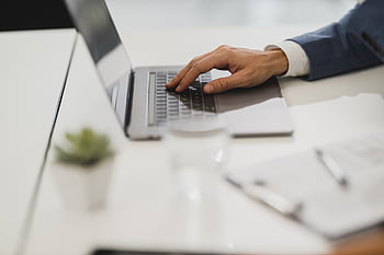 Geschäft, Arbeiten, Technologie, Laptop, Büro, Schreibtisch, Hand, Strategie, Anmerkungen, Finanzen, Detail