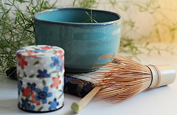 bambusový šlehač, chasen, matcha čaj, Bambusová čajová naběračka, Chashaku, Matcha Scoop, Matcha Whisk
