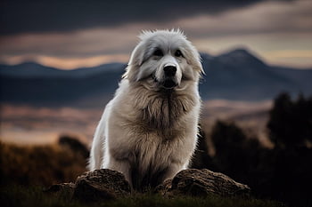 ピレネー山脈の犬、 セキュリティドッグ、 動物、 犬、 ペット、 犬歯、 ハードガード、 自然、 パノラマ、 山岳、 ピレネー山脈