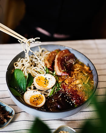 ramen, nudle, jídlo, polévka, asijský, těstoviny, oběd, tyčinky, kuchařka, kuchyně, vaření