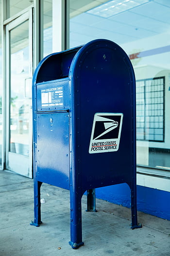 Poštovní schránka s modrým kovem, USPS poštovní schránka, Klasická modrá poštovní schránka, poštovních služeb spojených států, Pošta z Los Angeles, Venkovní poštovní schránka, modrá schránka, Poštovní schránka poštovní služby, Krabice sběru pošty, Poštovní schránka pošty, Modrá poštovní schránka USPS