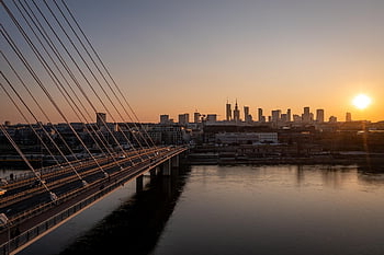 warsaw, Polsko, wisla, Příroda, řeka, Západ, krajina, západ slunce, soumrak