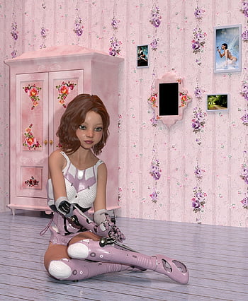 girl, bedroom, cyborg, cosplay, room, sitting, science Fiction, cybernetics, gynoid, robot, android