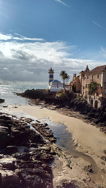 cascais, Πορτογαλία, θάλασσα, φάρος, ατλαντικός, ακτή