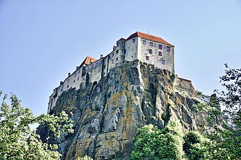 hrad, kopec, historický, pevnost, věž, středověký, modrý hrad