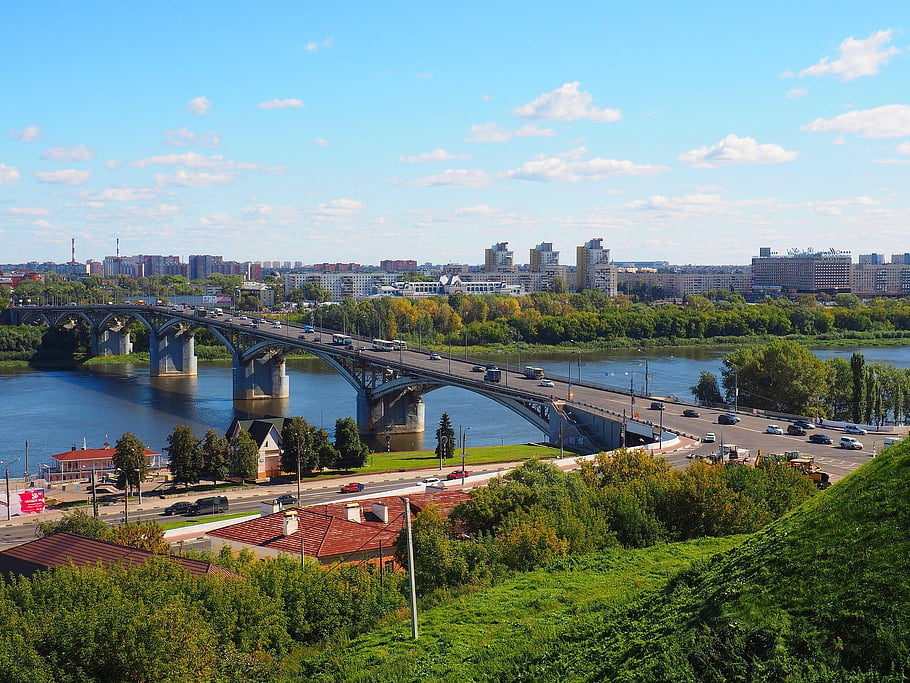 nizhny novgorod, budov, architektura, Dějiny, Kanavinský most, řeka, oka, Procházka