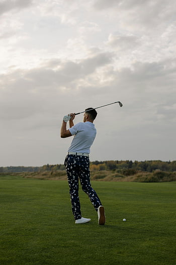 golf, adam, Siyah beyaz baskılı pantolon, Golf klübü, Golf kursu, bulutlu gökyüzü, sallanan, arka plan, dış mekan, Spor Dalları, yeniden yaratma