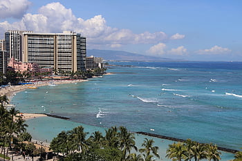 beach, waikiki, ocean, nature, honolulu, hawaii, oahu