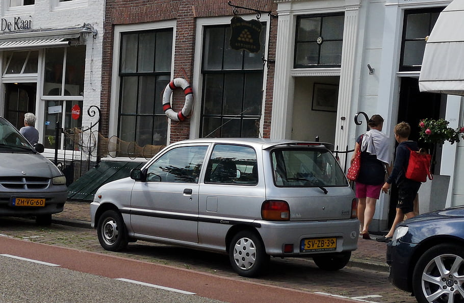 daihatsu, θρησκεία, 1998, αυτοκίνητο, amersfoort, SV-ZB-39, ασήμι, συμπαγής, όχημα, δρόμος, σταθμευμένο
