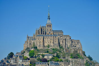 monumento, mont saint michel, Normandia, arquitetura, Sítio turístico, património Mundial, turismo