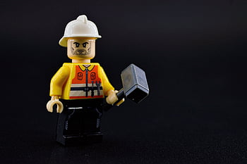 lego, toy, construction Worker, miniature, children's Toy, occupation, play, game, builder