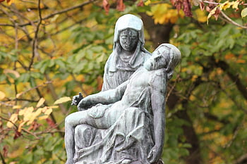 pieta, statue, graveyard, sculpture, virgin Mary, jesus, christianity, religion, cemetery