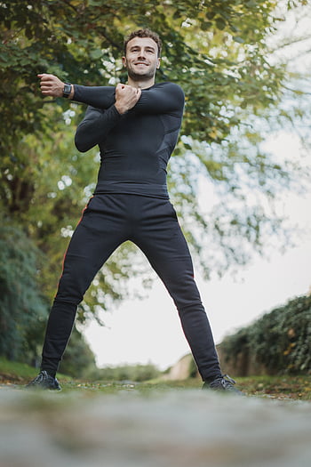stretching, øvelser, fitness, løber, person, mand, udøver, sund og rask, livsstil, vitalitet, wellness