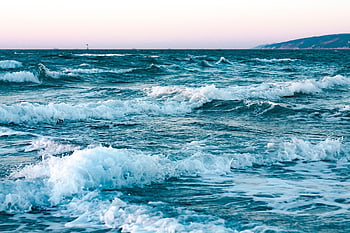 ocean, sea, waves, seascape, outdoors, travel, nature, exploration, beach, water, blue